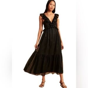 Abercrombie & Fitch Ruffle Maxi Dress